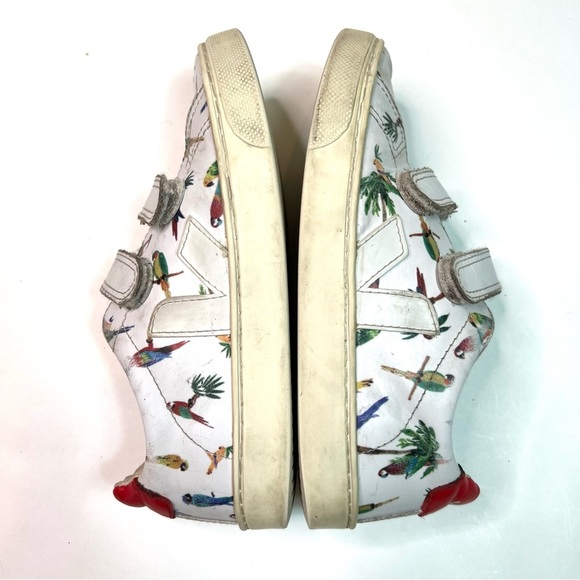 RARE Veja x G. Kero Kids Parrot Leather Sneakers Velcro Size 32 - US 1 - Picture 11 of 12